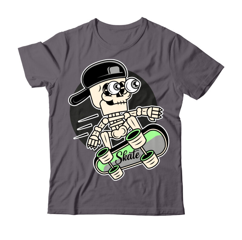 Funny Skate Vector T-Shirt Design , Skate tshirt design vector , skate vector graphic t-shirt design , skate or die vector t-shirt design,skate graphic tshirt design ,skate halloween vector tshirt