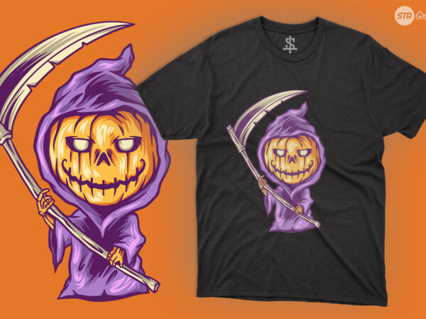 Halloween pumpkin evil – illustration graphic t shirt