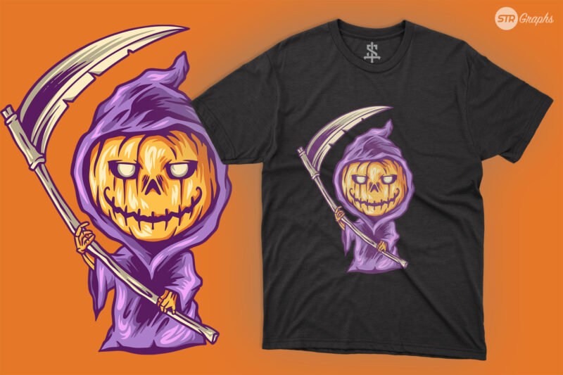 Halloween Pumpkin Evil – Illustration