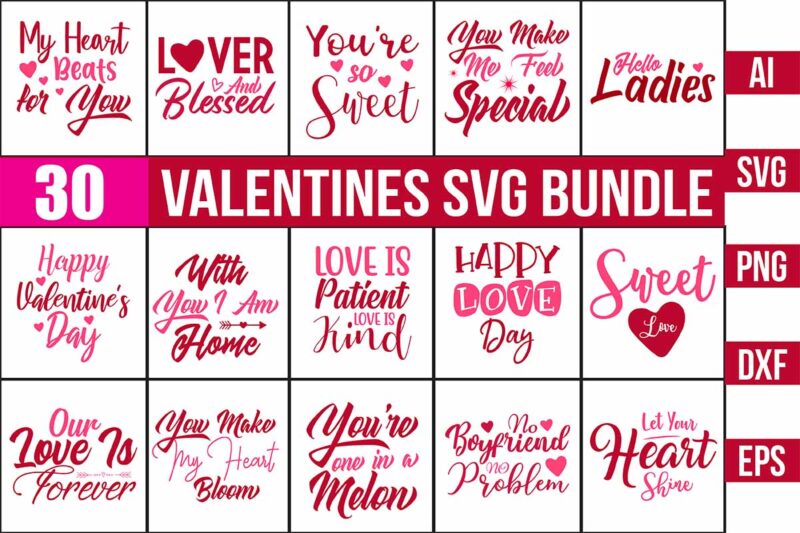 Valentines SVG Design Bundle