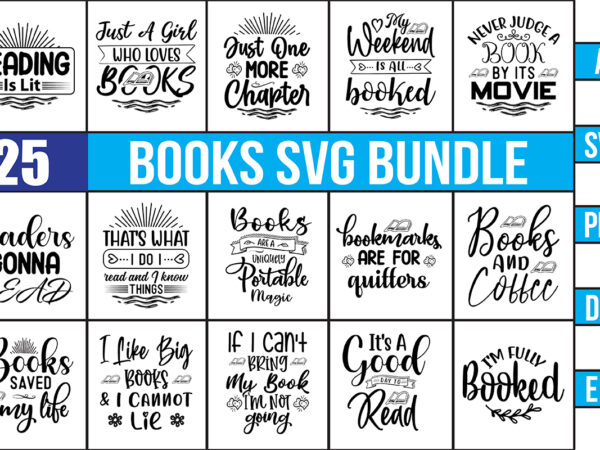 Reading books svg bundle t shirt design online