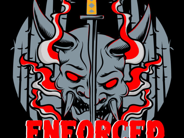 Enforced vector tshirt design on sale