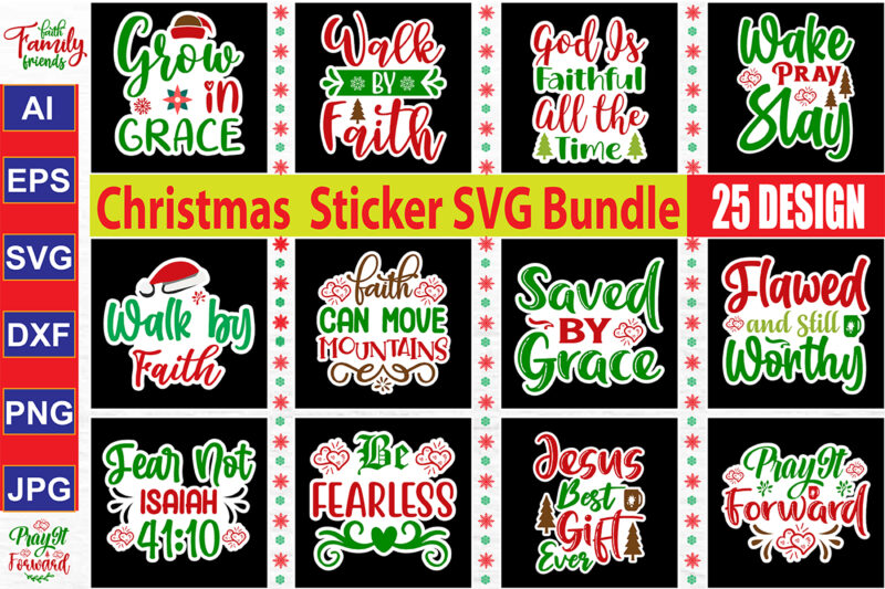 Christain sticker svg bundle