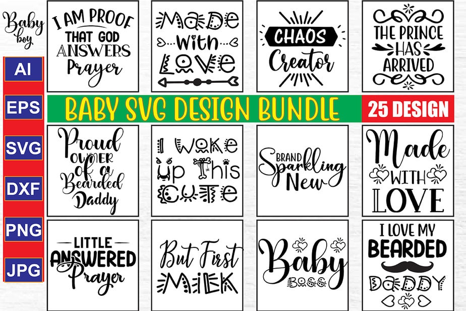 Baby SVG Bundle - Buy t-shirt designs