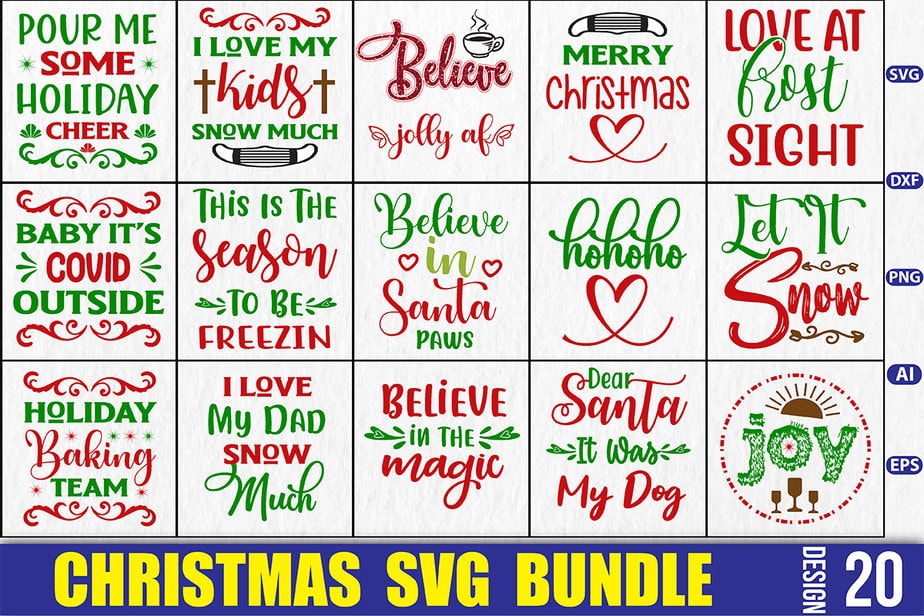 Christmas SVG Bundle - Buy t-shirt designs