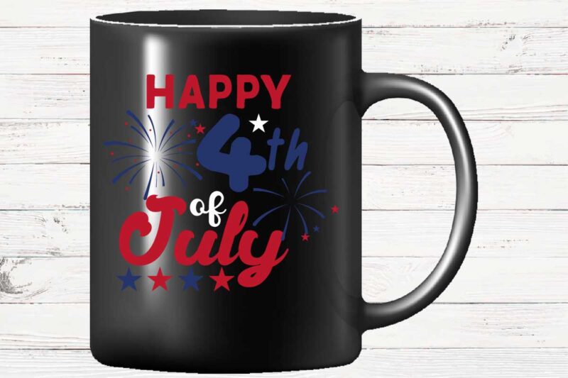 Happy 4th of July Shirt Design for shirt Printing, mug and print Template