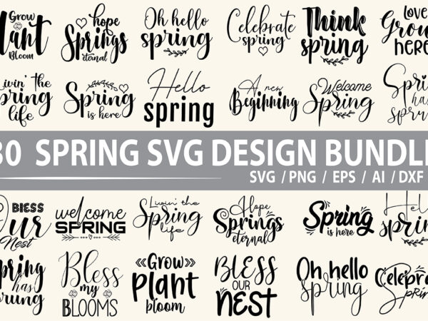 Spring svg bundle t shirt template vector