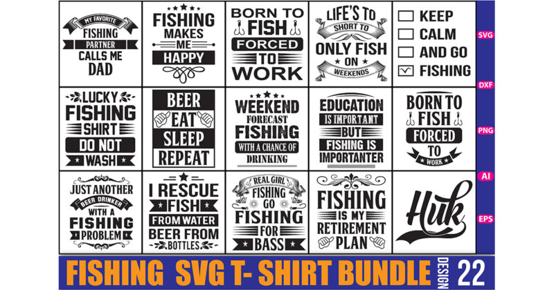 Fishing t shirt bundle