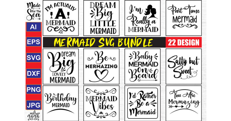 Mermaid SVG Bundle