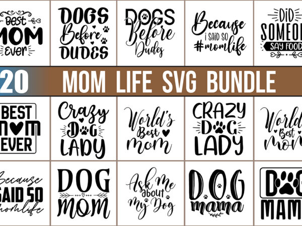 Mom life svg bundle t shirt designs for sale