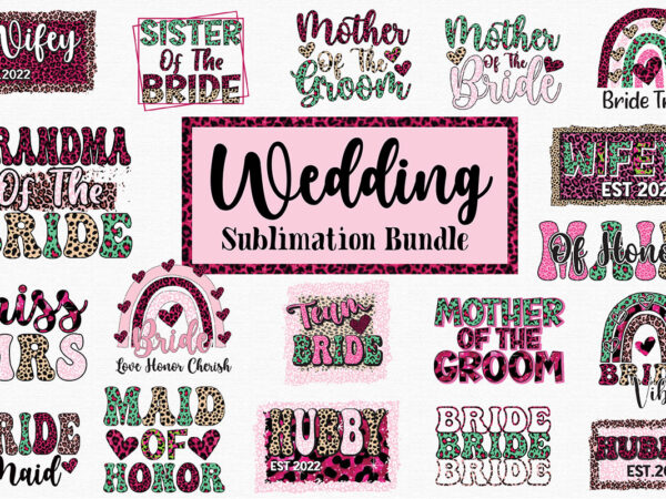 Wedding sublimation bundle t shirt design for sale