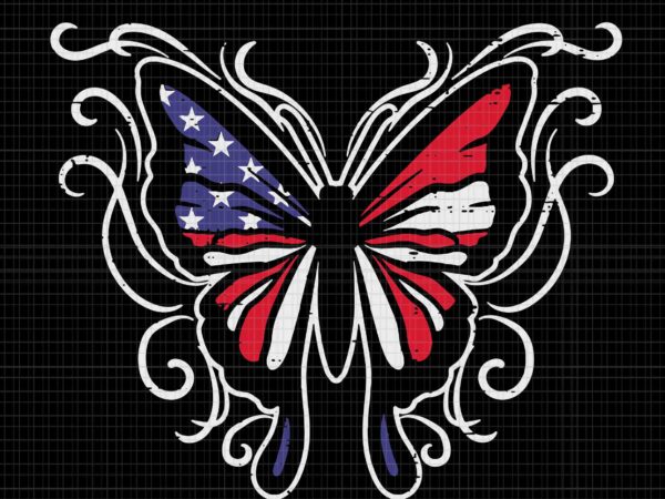 Us american flag butterfly vintage 4th of july svg, butterfly flag svg, butterfly 4th of july svg, 4th of july svg t shirt vector graphic