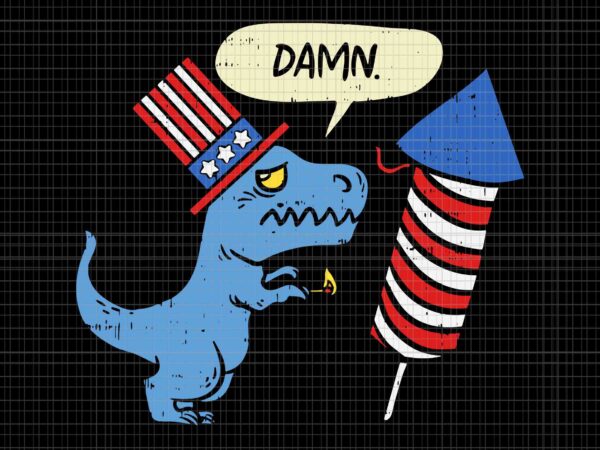 Damn trex short hands firecracker firework svg, t-rex 4th of july svg, dinosaur firework svg, dinosaur 4th of july svg t shirt vector illustration