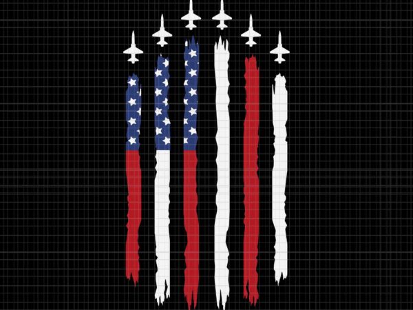 4th of july red white blue svg, 4th of july plane svg, plane flag svg, 4th of july svg