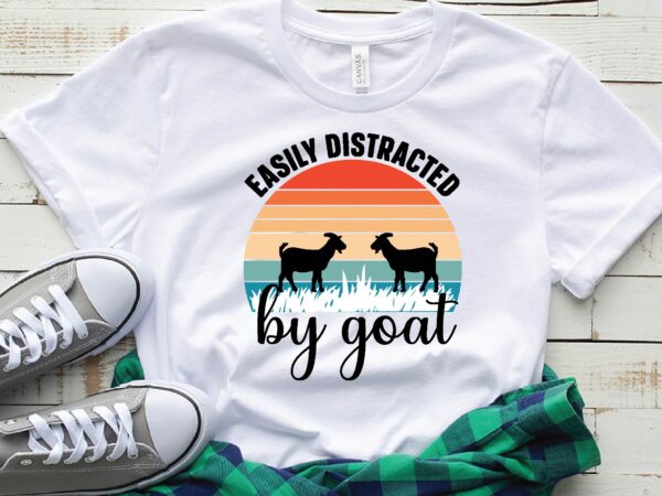 Easily distracted by goat vector clipart