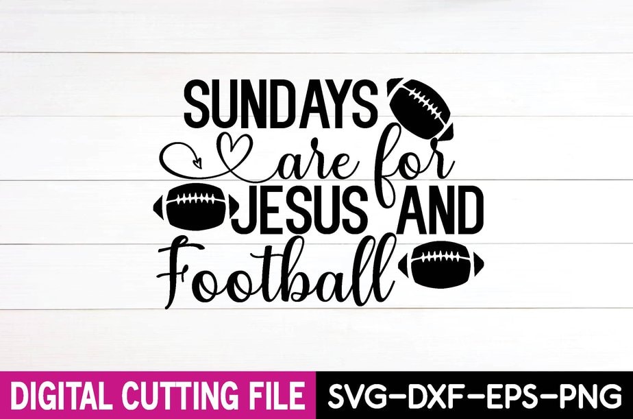 DECORATIVE METAL SIGN - Sundays Are For Jesus and Football