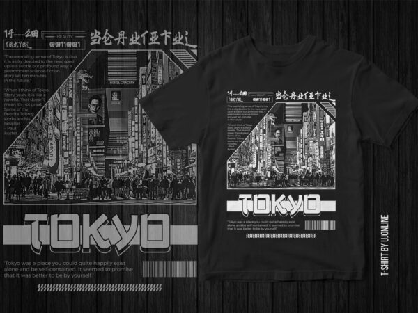 Tokyo streetwear style t-shirt design - Buy t-shirt designs