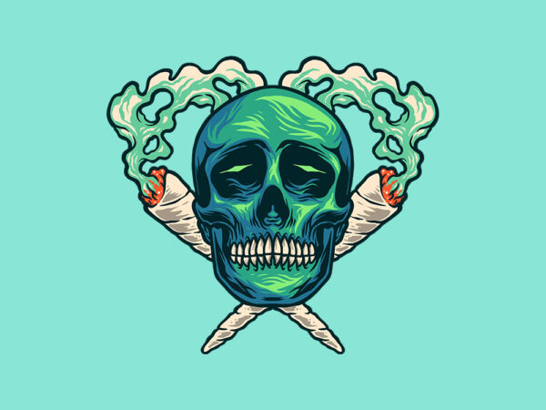 weed smoke skull - Buy t-shirt designs