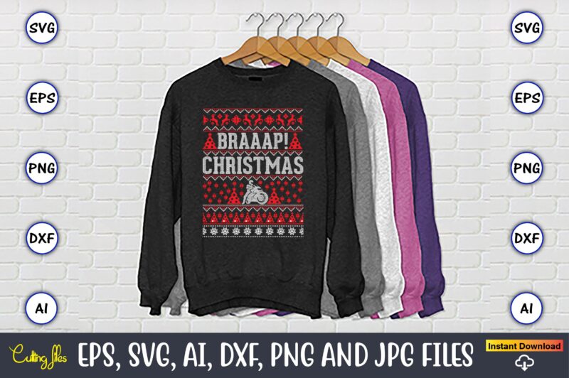 Braaap christmas, Ugly Christmas sweater design, Christmas SVG Bundle ,Christmas, Merry Christmas svg , Christmas Ornaments Svg , Cricut,Cut file for cricut,layered by color, Vector, Instant Download,Winter SVG Bundle, Christmas