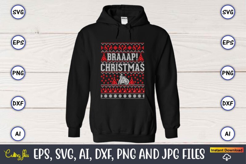 Braaap christmas, Ugly Christmas sweater design, Christmas SVG Bundle ,Christmas, Merry Christmas svg , Christmas Ornaments Svg , Cricut,Cut file for cricut,layered by color, Vector, Instant Download,Winter SVG Bundle, Christmas