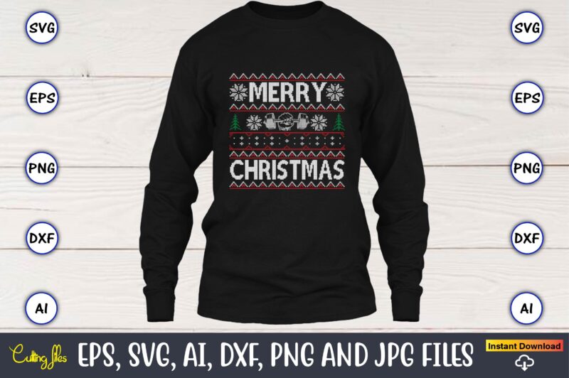 Merry Christmas to everyone, Ugly Christmas sweater design,Christmas SVG Bundle ,Christmas, Merry Christmas svg , Christmas Ornaments Svg , Cricut,Cut file for cricut,layered by color, Vector, Instant Download,Winter SVG Bundle,