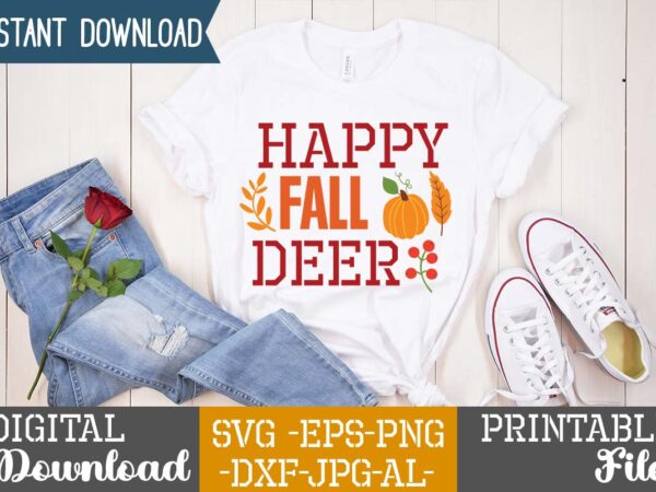 Happy fall deer svg design