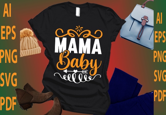 Mama baby t shirt designs for sale