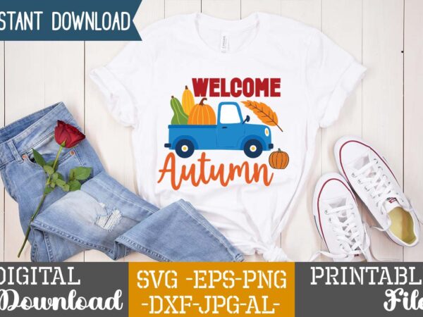 Welcome autumn svg design