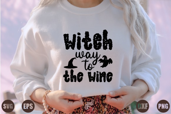 Witch way to the wine t shirt design for sale