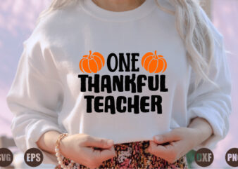 one thankful teacher t shirt design online