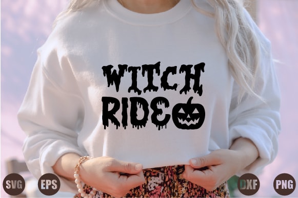 Witch ride t shirt design for sale