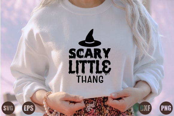 Scary little thang t shirt template vector