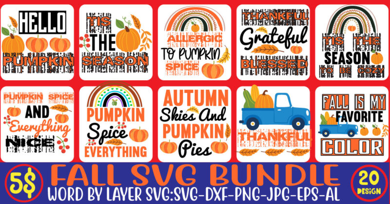 Fall svg bundle , fall t-shirt design bundle , fall svg bundle quotes