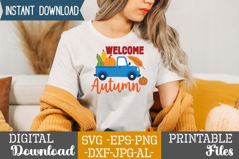 Welcome Autumn SVG Design