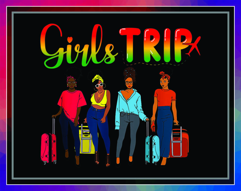  Womens Girls Trip Las Vegas elanin Black Women Birthday Vacay  T-Shirt : Clothing, Shoes & Jewelry