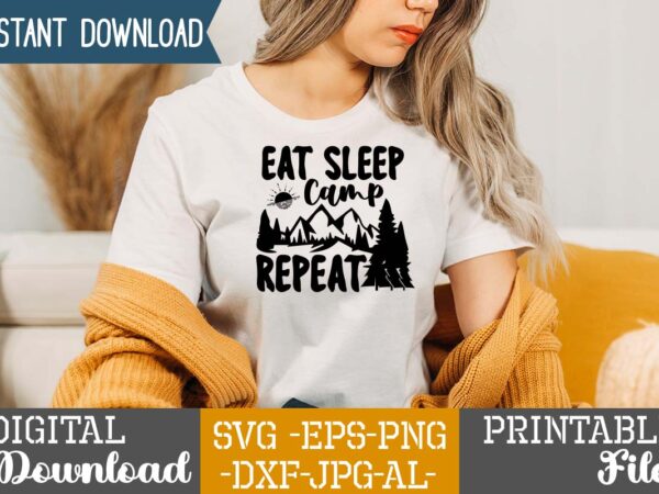 Eat sleep camp repeat t-shirt design