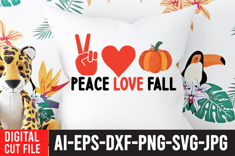 Peace love Fall T-shirt Design, Fall T-Shirt Design Bundle , Fall SVG Bundle Quotes , Funny Fall SVG Bundle 20 Design , Fall svg bundle, autumn svg, hello fall svg,