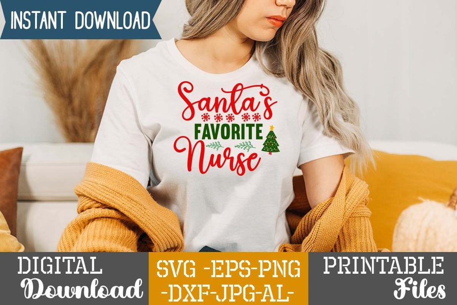 santa-s-favorite-nurse-christmas-svg-bundle-christmas-t-shirt-design