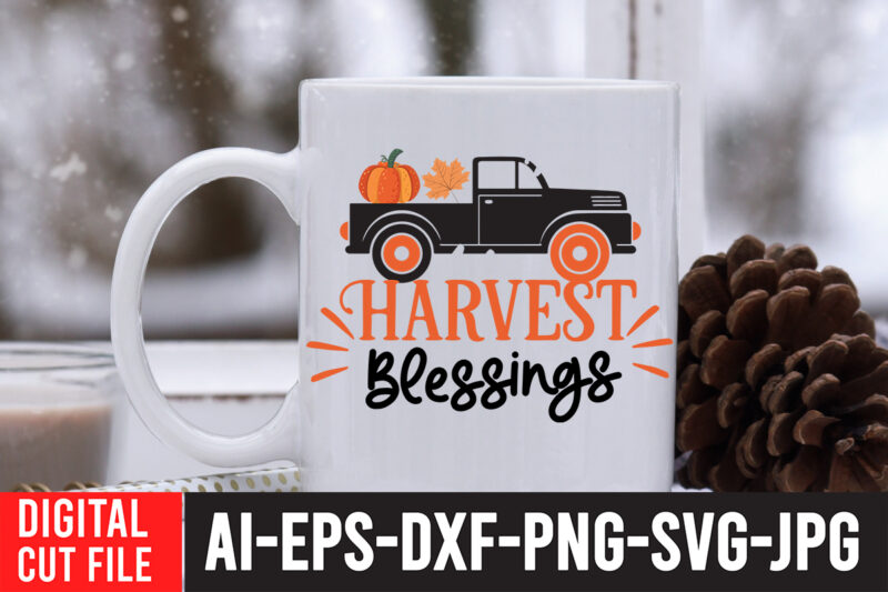 Harvest Blessings T-shirt Design, Fall T-Shirt Design Bundle , Fall SVG Bundle Quotes , Funny Fall SVG Bundle 20 Design , Fall svg bundle, autumn svg, hello fall svg, pumpkin