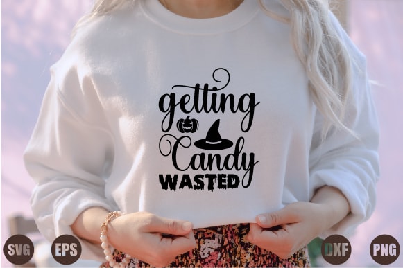 Getting candy wasted t shirt design template