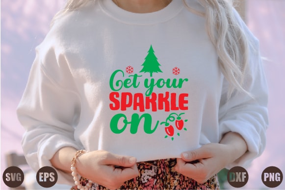 Get your sparkle on t shirt design template