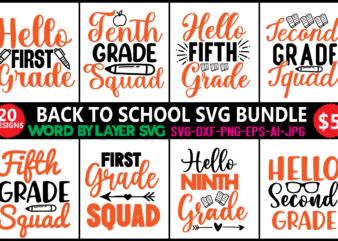 Back To School SVG Bundle, Teacher Svg, 100th days of school, Graduation Cap, Book, Kids Silhouette Png Eps Dxf Vinyl Decal Digital Cut File,Back To School SVG Bundle, Teacher Svg,