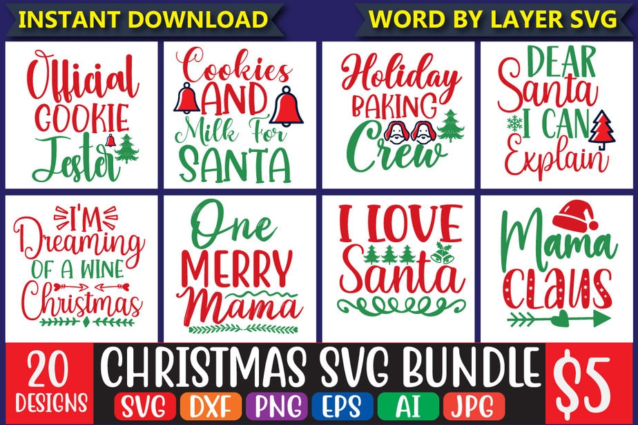 Christmas SVG Bundle, Farmhouse Christmas SVG, Farmhouse Christmas ...