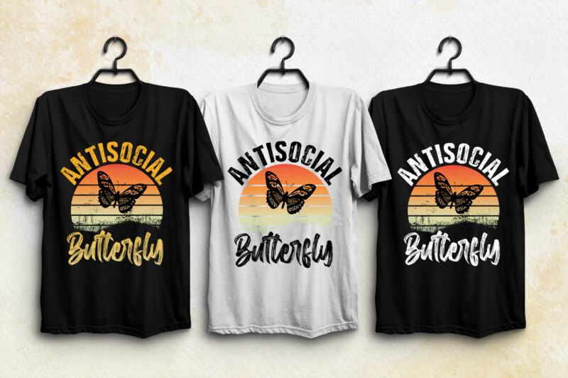 Retro Sunset T-Shirt Design Bundle