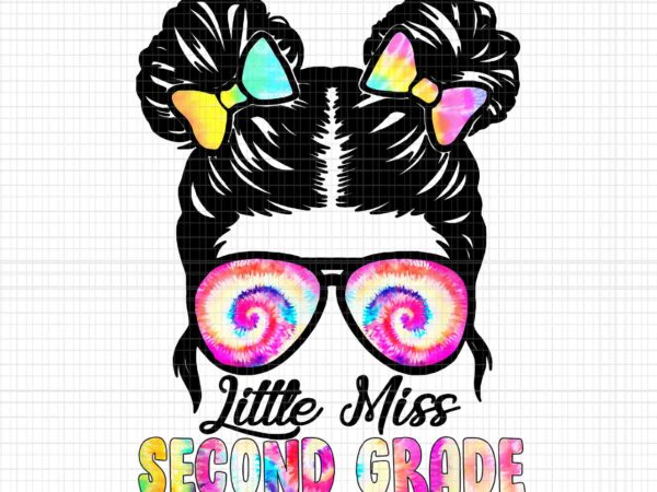 Little miss second grade girl png, back to school 2nd grade png, back to school png, second grade png t shirt vector graphic