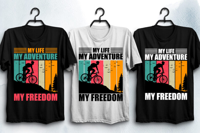 Bicycle Biker T-Shirt Design Bundle