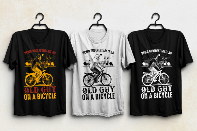 Bicycle Biker T-Shirt Design Bundle