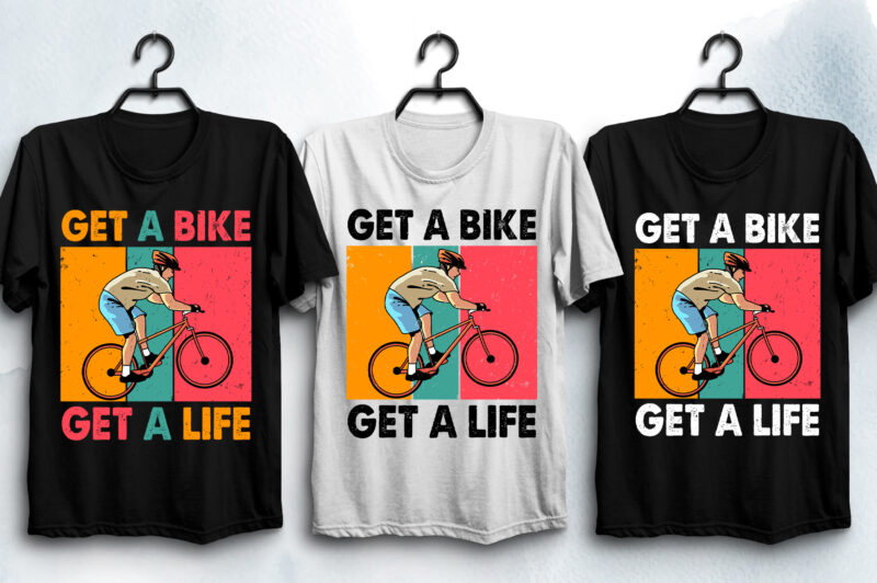 Bicycle Biker T-Shirt Design Bundle