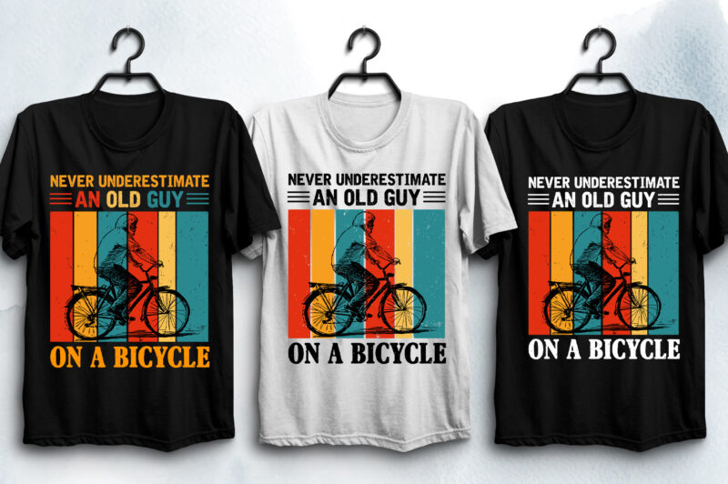 Bicycle Biker T-Shirt Design Bundle