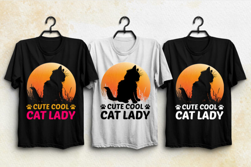 Retro Sunset T-Shirt Design Bundle